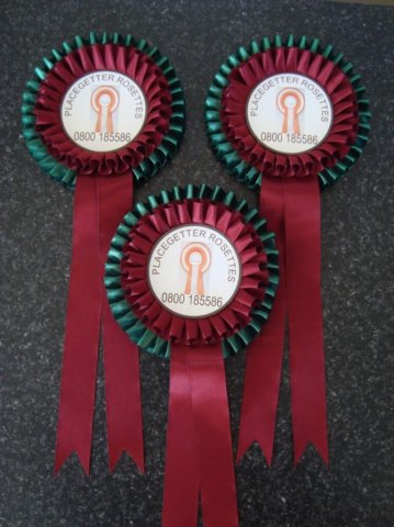 Double Rosette, 2 tails, 2 colours